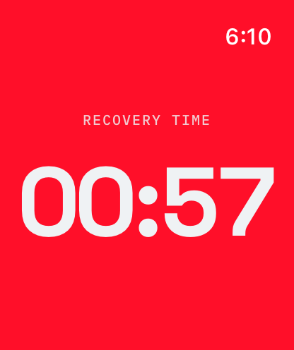 Apple Watch recovery — red, final minute