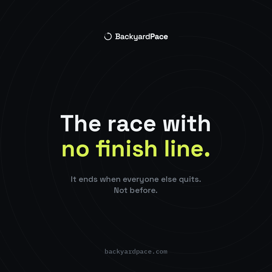 The race with no finish line
